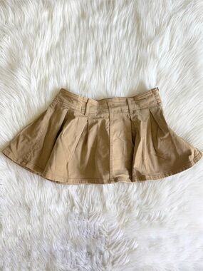 Tan mini skirt